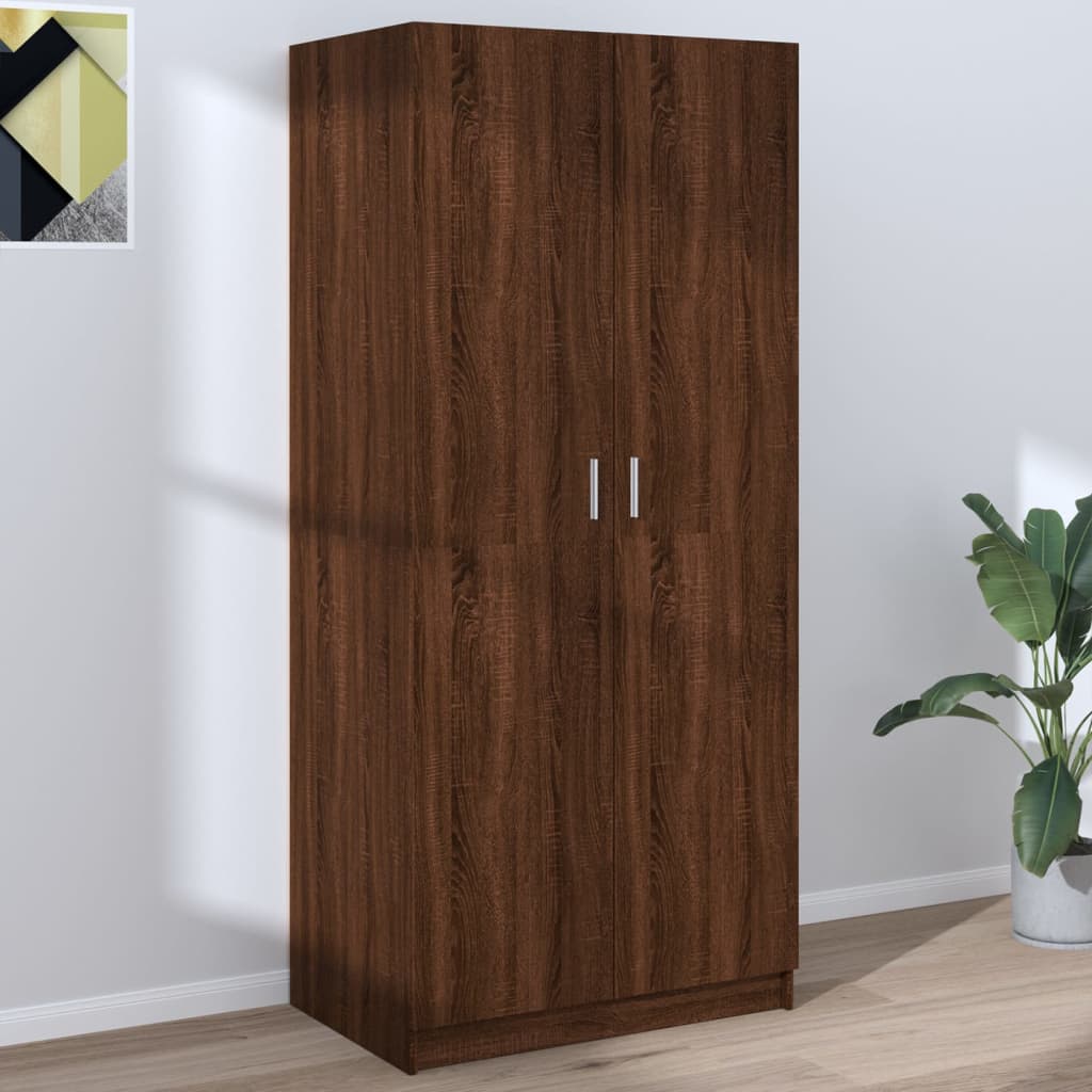 vidaXL Ormar boja smeđeg hrasta 80 x 52 x 180 cm od konstruiranog drva - cover