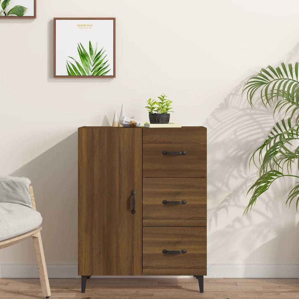 vidaXL Komoda boja smeđeg hrasta 69,5x34x90 cm od konstruiranog drva - cover