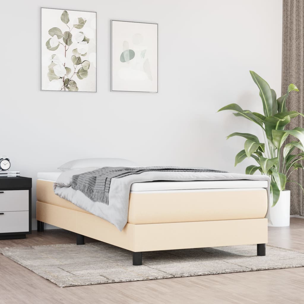 vidaXL Madrac s džepičastim oprugama krem 100x200x20 cm od tkanine - cover