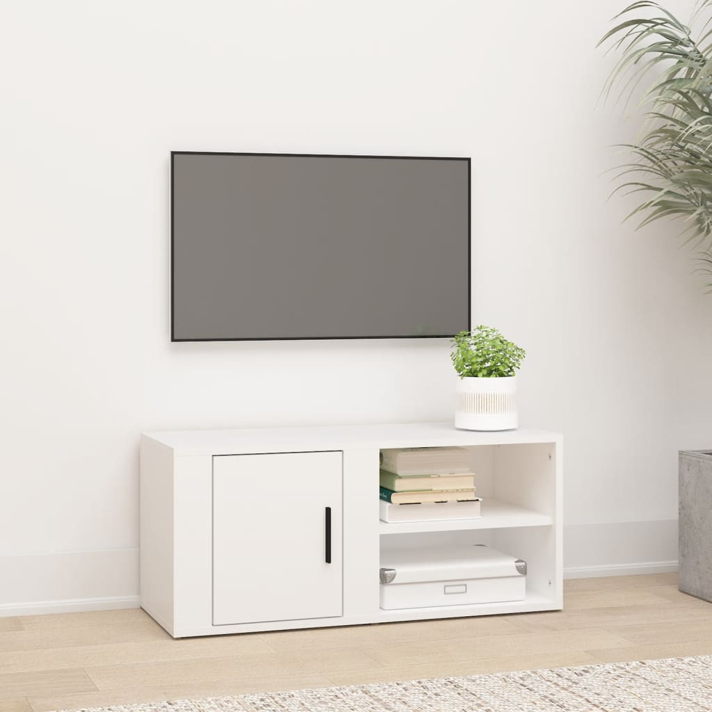 vidaXL TV ormarić bijeli 80 x 31,5 x 36 cm od konstruiranog drva - cover