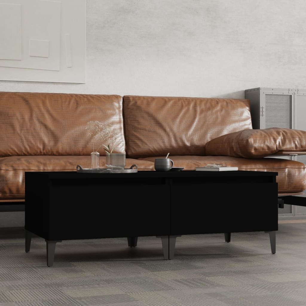 vidaXL Bočni stolići 2 kom crni 50 x 46 x 35 cm od konstruiranog drva - cover