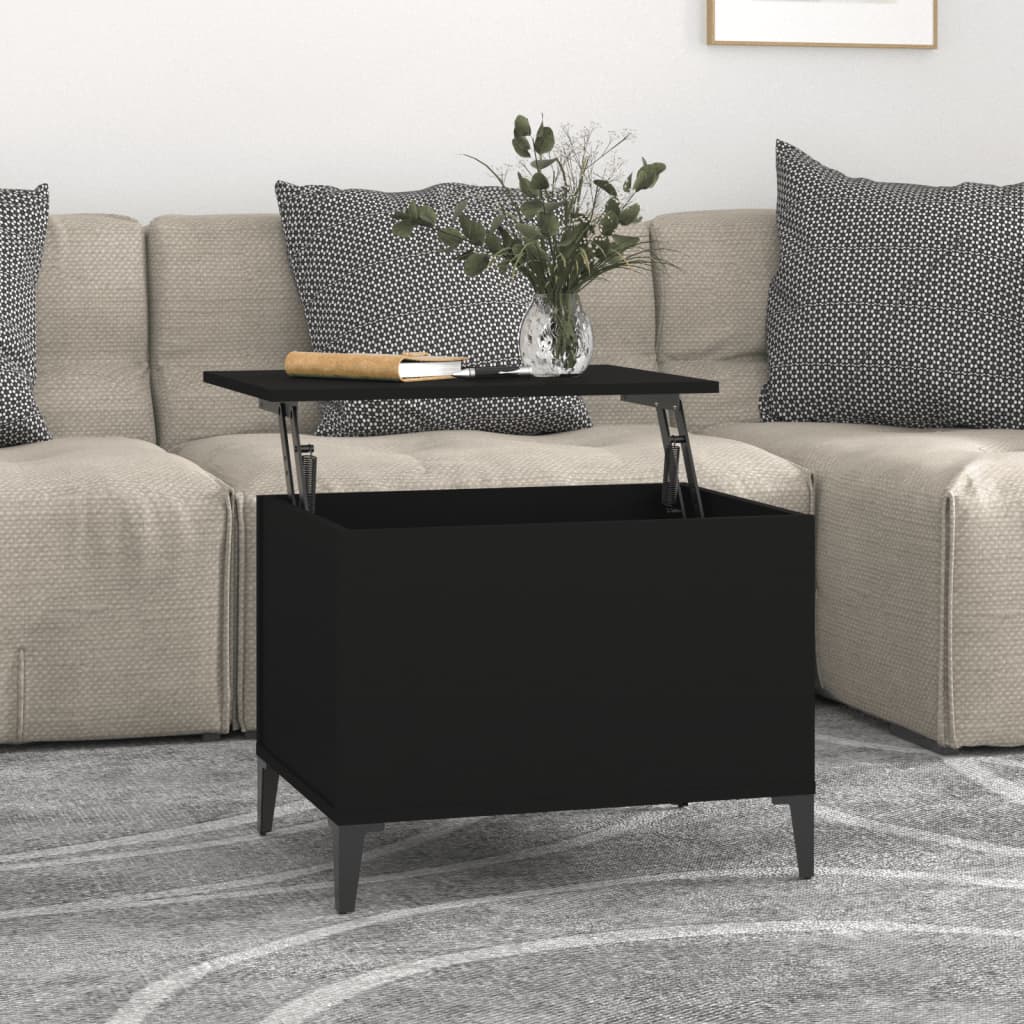 vidaXL Stolić za kavu crni 60 x 44,5 x 45 cm od konstruiranog drva - cover