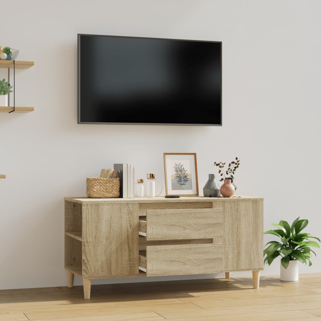 vidaXL TV ormarić boja hrasta sonome 102x44,5x50 cm konstruirano drvo - cover