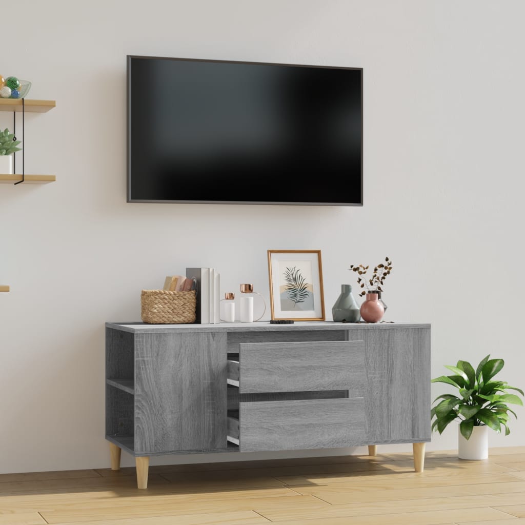 vidaXL TV ormarić boja sivog sonome 102x44,5x50 cm konstruirano drvo - cover