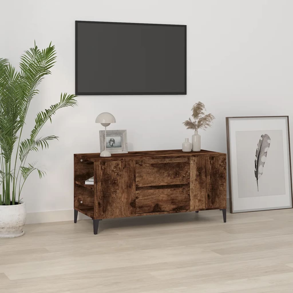 vidaXL TV ormarić boja hrasta 102x44,5x50 cm konstruirano drvo - cover