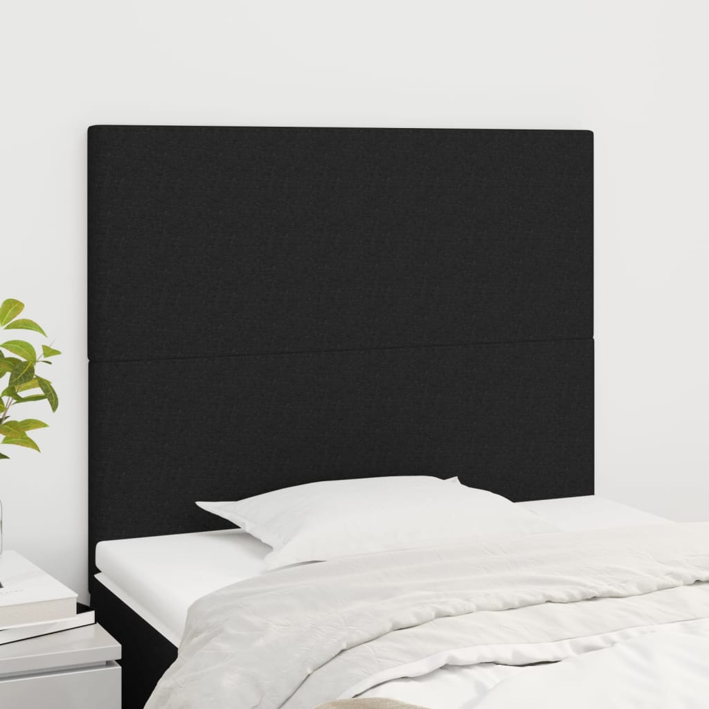 vidaXL Uzglavlja 2 kom crna 90x5x78/88 cm od tkanine - cover