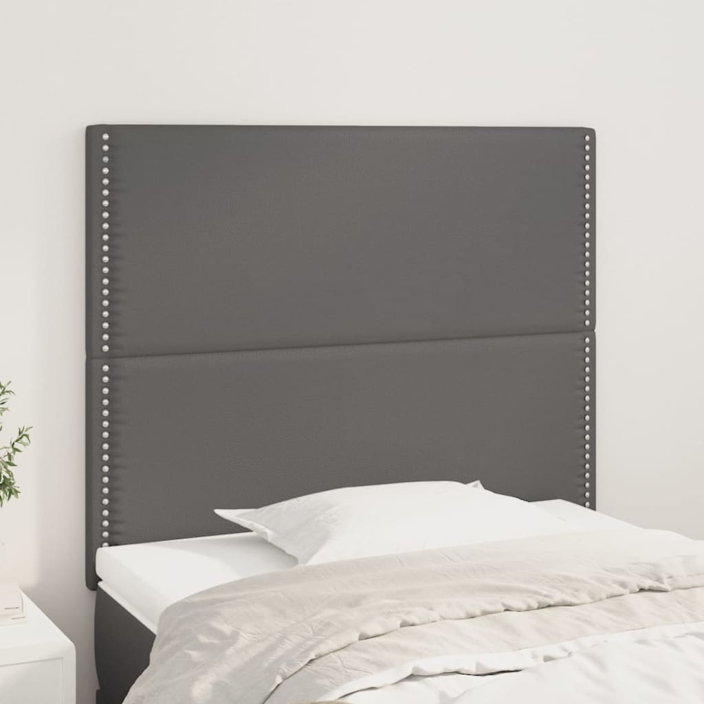 vidaXL Uzglavlja 2 kom siva 80x5x78/88 cm od umjetne kože - cover