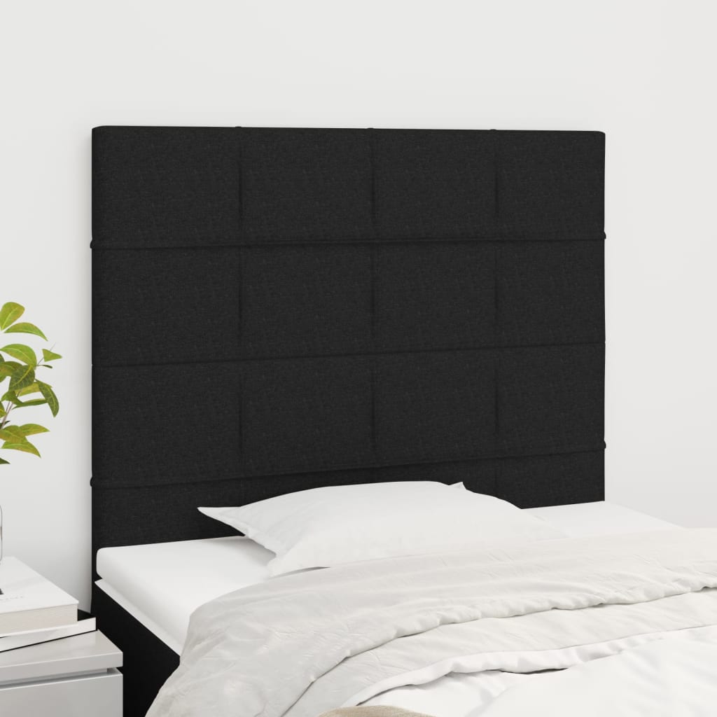 vidaXL Uzglavlja 2 kom crna 100x5x78/88 cm od tkanine - cover