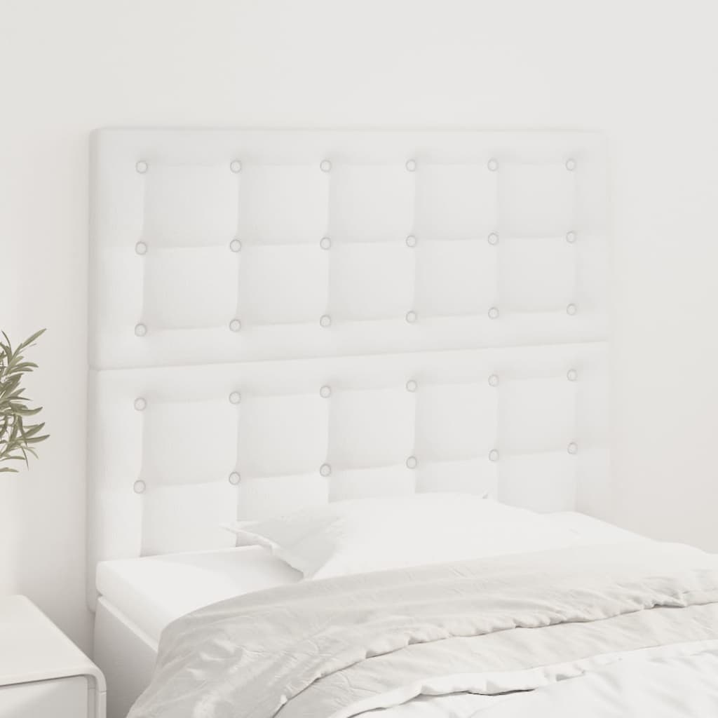 vidaXL Uzglavlja 2 kom bijela 100x5x78/88 cm od umjetne kože - cover