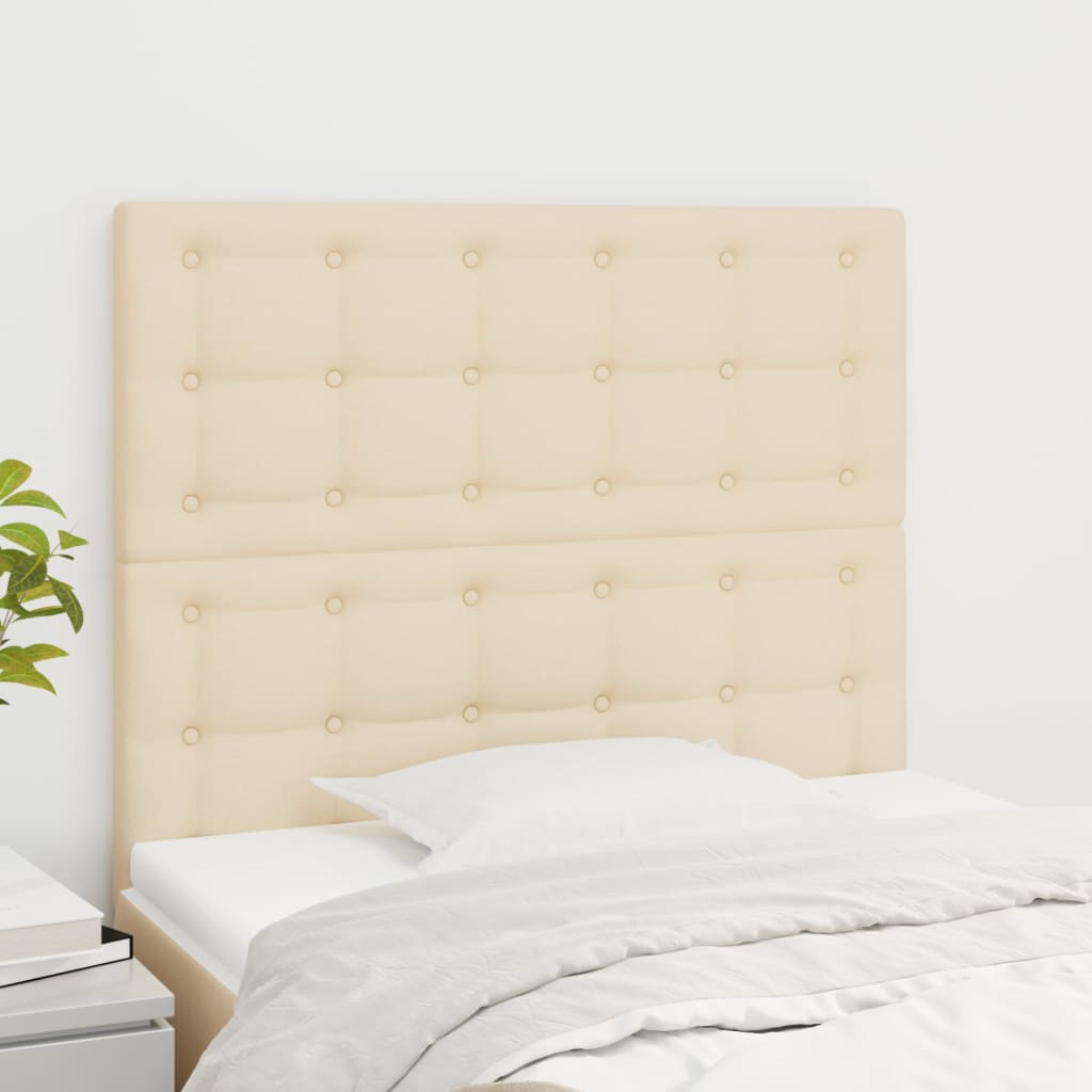 vidaXL Uzglavlja 2 kom krem 80x5x78/88 cm od tkanine - cover