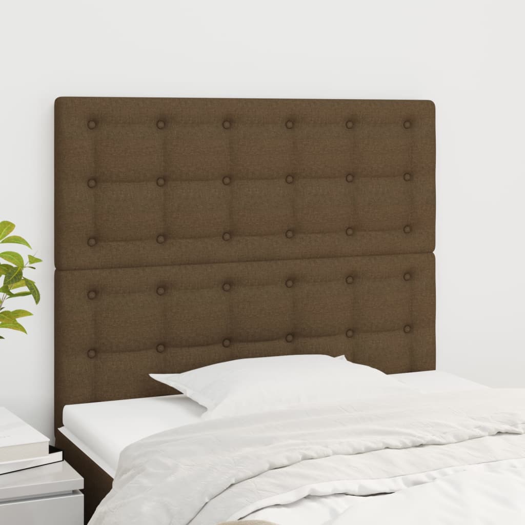 vidaXL Uzglavlja 2 kom tamnosmeđa 90x5x78/88 cm od tkanine - cover
