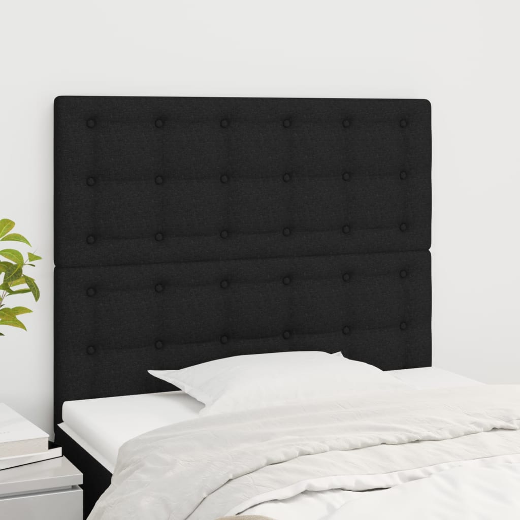 vidaXL Uzglavlja 2 kom crna 100x5x78/88 cm od tkanine - cover