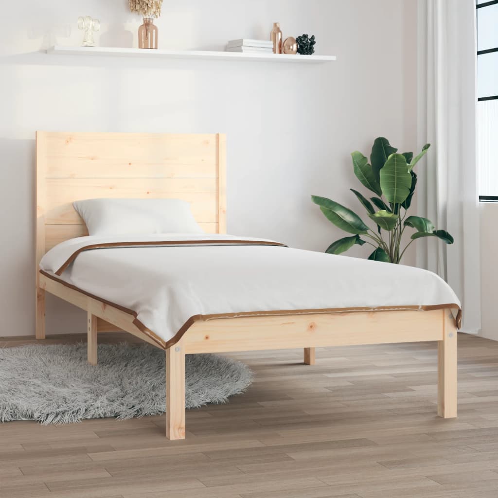 vidaXL Okvir za krevet od masivne borovine 100 x 200 cm - cover