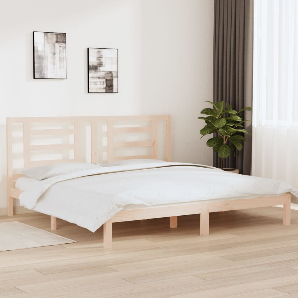 vidaXL Okvir za krevet od masivne borovine 200 x 200 cm - cover