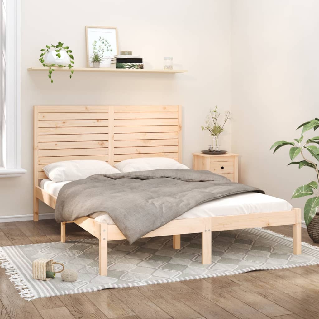 vidaXL Okvir za krevet od masivnog drva 160 x 200 cm - cover