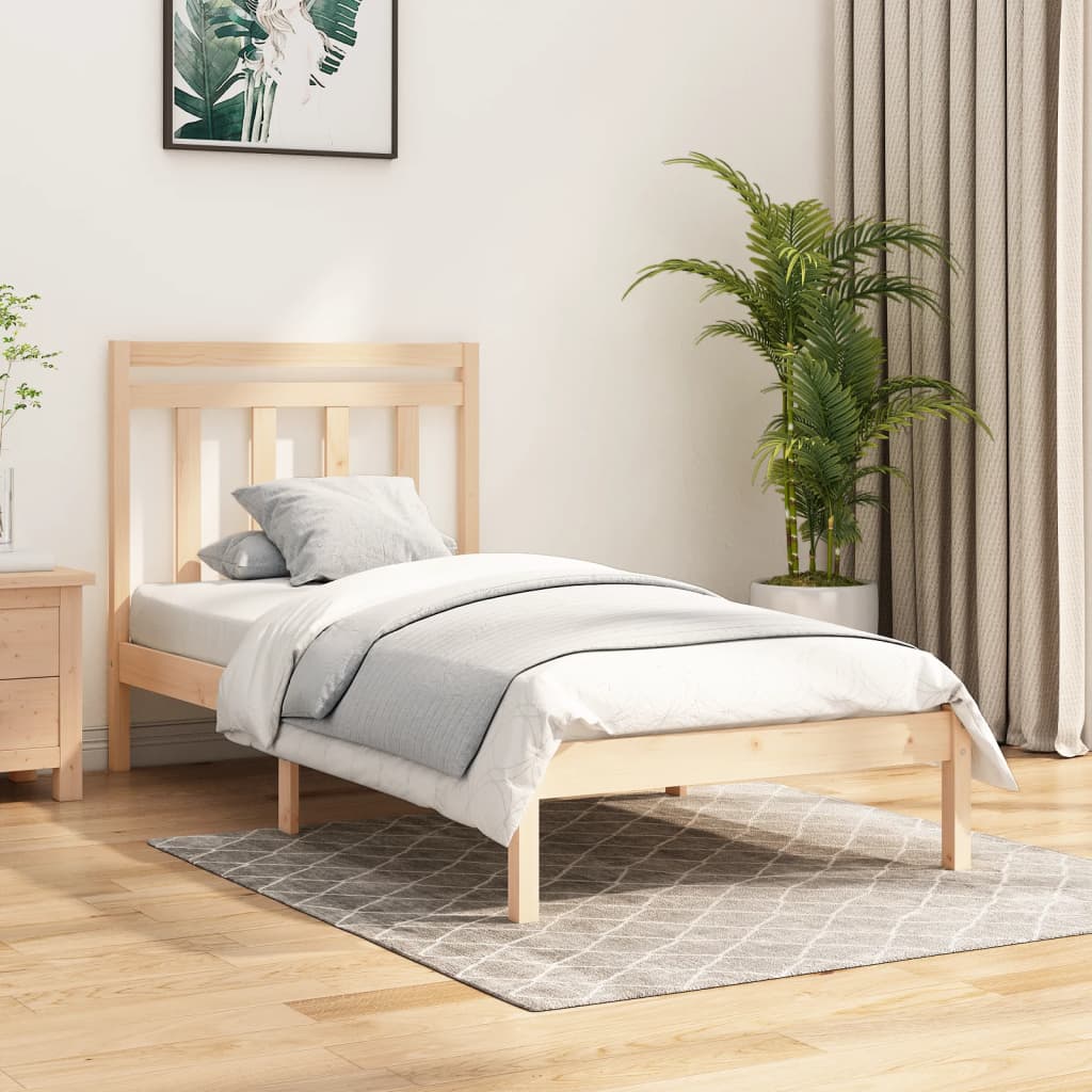 vidaXL Okvir za krevet od masivnog drva 90 x 190 cm jednokrevetni - cover