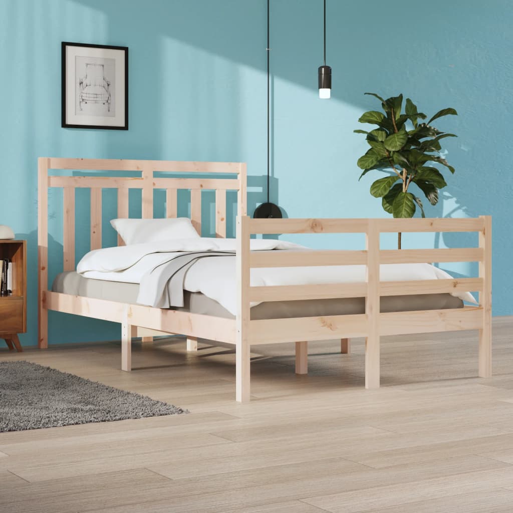 vidaXL Okvir za krevet od masivnog drva 120 x 200 cm - cover