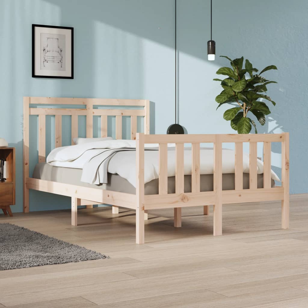 vidaXL Okvir za krevet od masivnog drva 120 x 190 cm mali bračni - cover