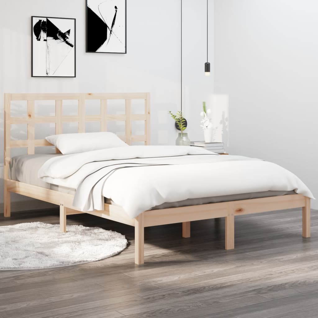 vidaXL Okvir za krevet od masivnog drva 120 x 190 cm mali bračni - cover