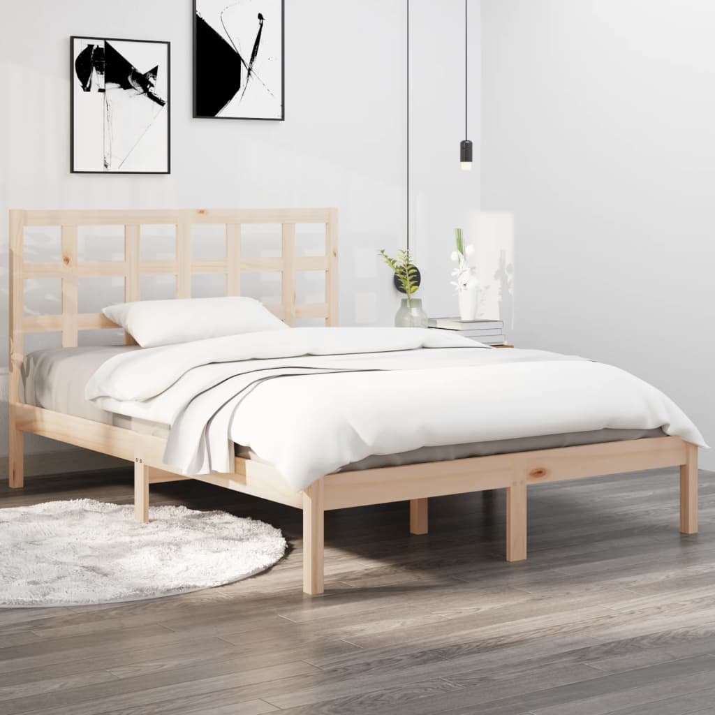 vidaXL Okvir za krevet od masivnog drva 160 x 200 cm - cover