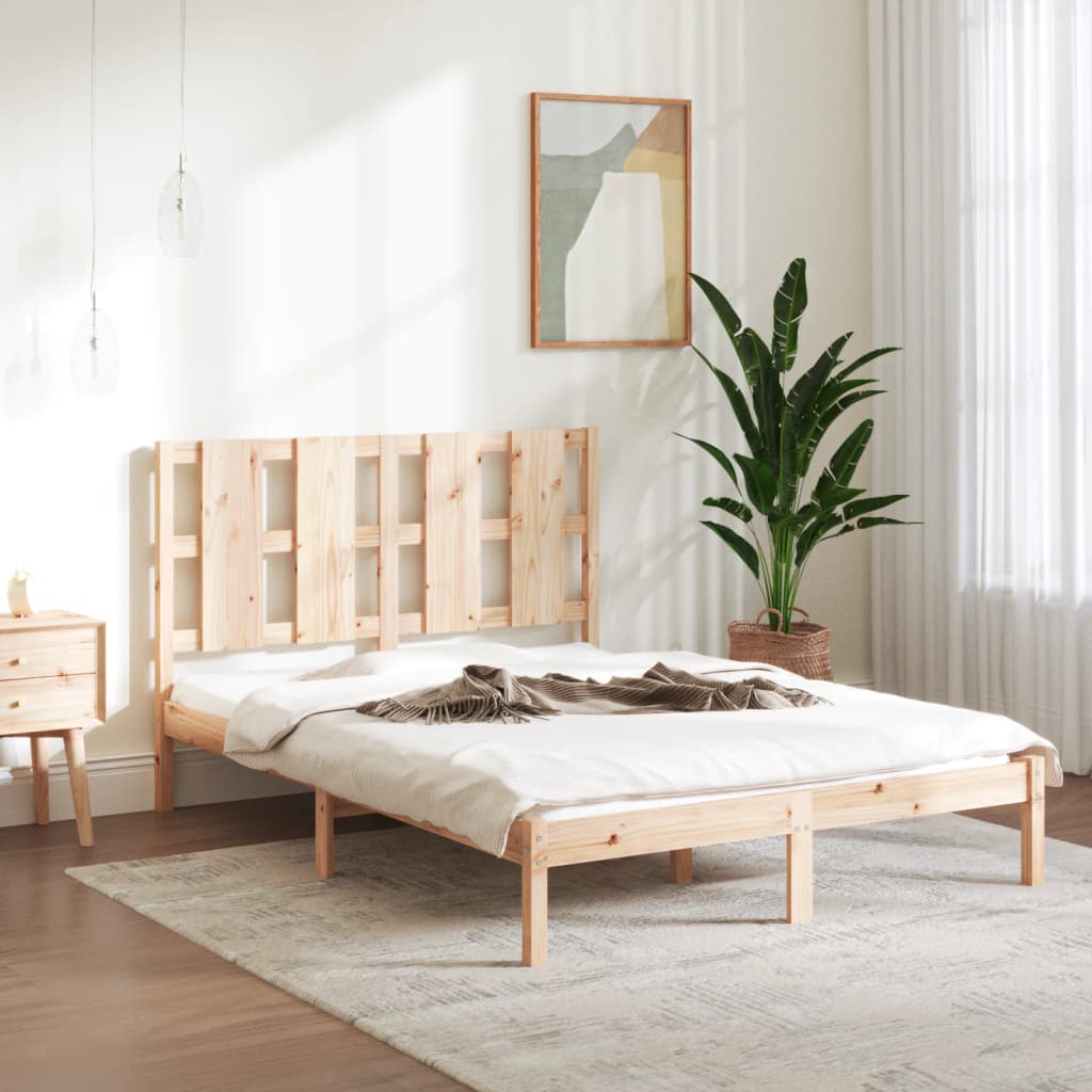 vidaXL Okvir za krevet od masivnog drva 120 x 190 cm mali bračni - cover