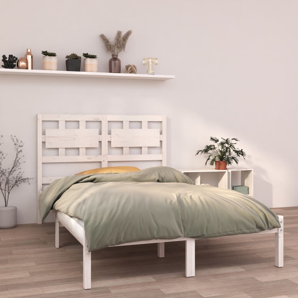 vidaXL Okvir za krevet masivno drvo bijeli 120x190 cm mali bračni - cover