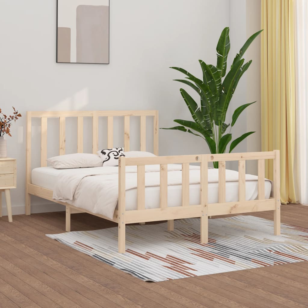 vidaXL Okvir za krevet od masivnog drva 160 x 200 cm - cover