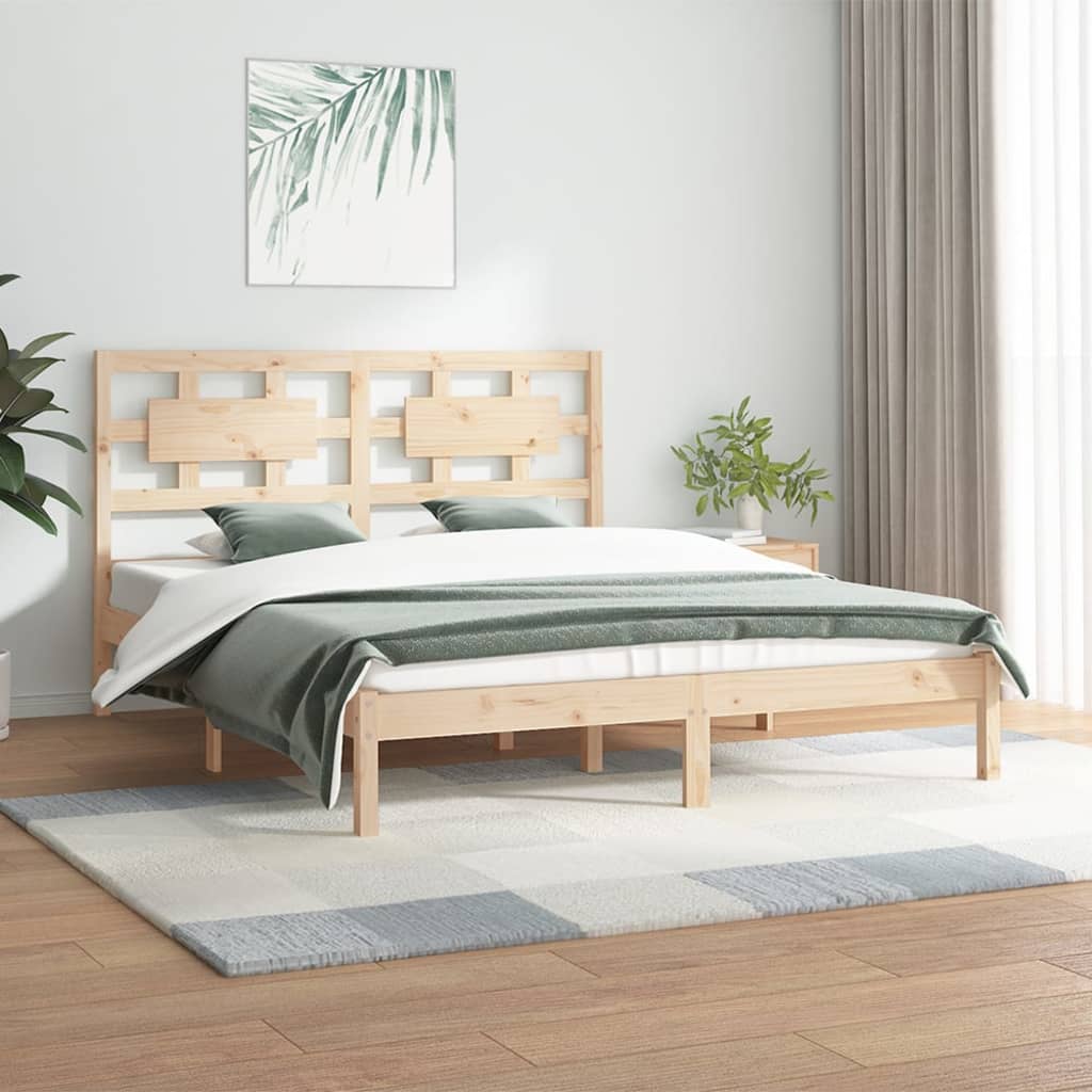 vidaXL Okvir za krevet od masivne borovine 120 x 200 cm - cover