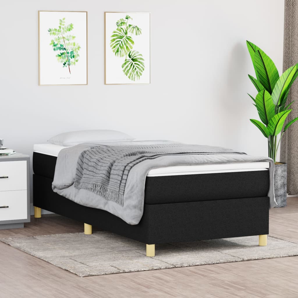 vidaXL Okvir za krevet crni 90x200 cm od tkanine - cover