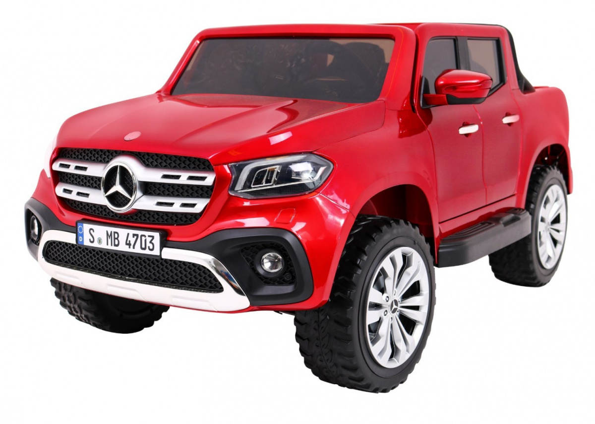 Licencirani auto na akumulator Mercedes Benz X-Class MP4  - crveni/lakirani - cover