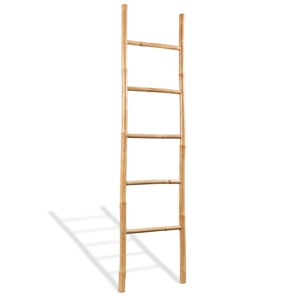 vidaXL Držač za Ručnike s 5 Prečki od Bambusa 150 cm - cover
