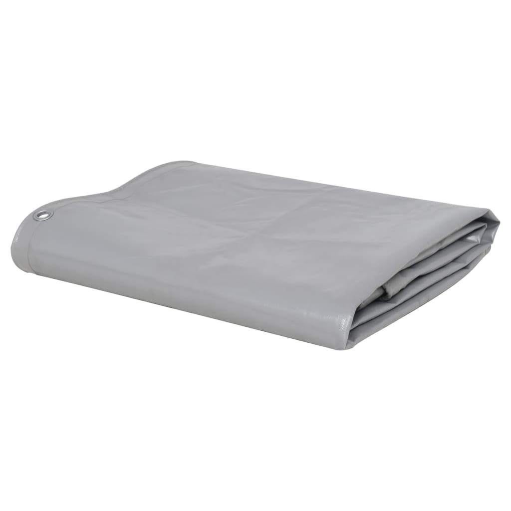 vidaXL Cerada 650 g/m² 4 x 7 m siva - cover