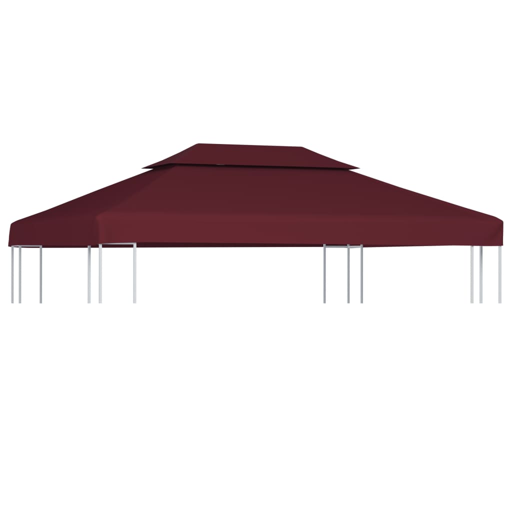 vidaXL Pokrov za sjenicu s 2 razine 310 g/m² 4 x 3 m bordo - cover