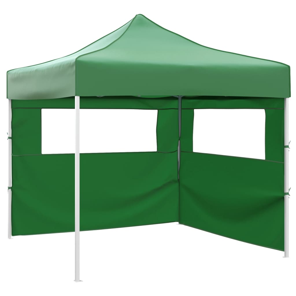 vidaXL Sklopivi šator s 2 zida 3 x 3 m zeleni - cover
