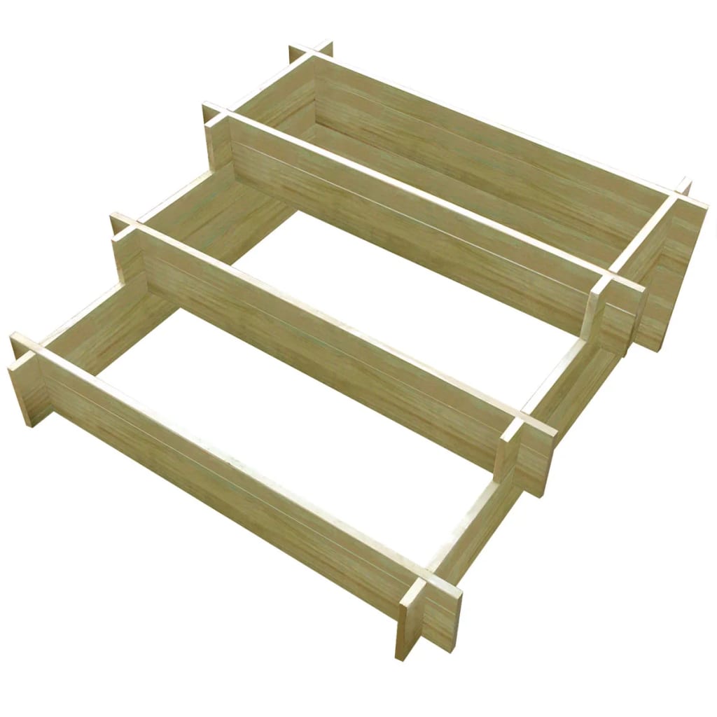 vidaXL Sadilica s 3 razine 90 x 90 x 35 cm od impregniranog drva - cover