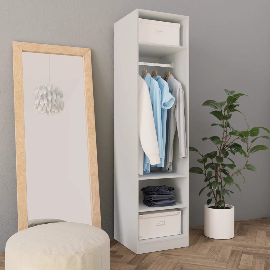 vidaXL Ormar bijeli 50 x 50 x 200 cm od konstruiranog drva - cover