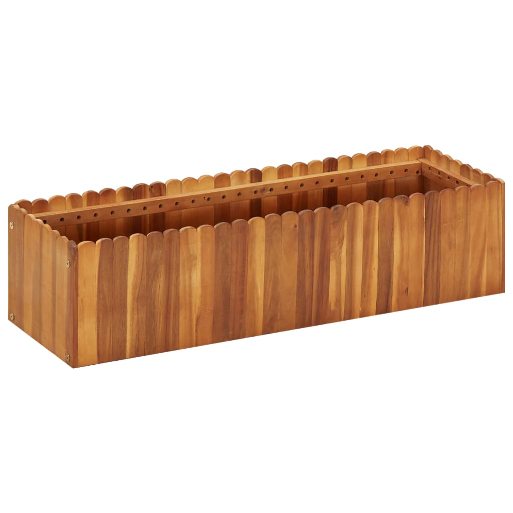 vidaXL Vrtna posuda za sadnju od masivnog bagremovog drva 100x30x25 cm - cover