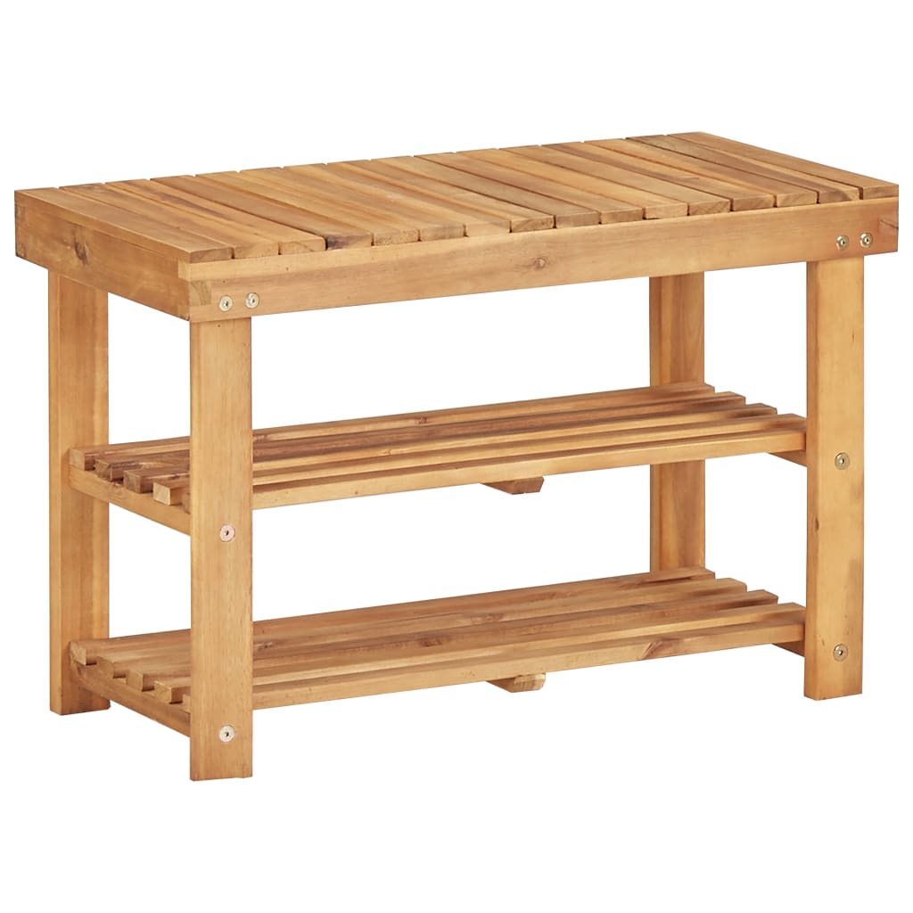 vidaXL Stalak za cipele od masivnog bagremovog drva 70 x 32 x 46 cm - cover