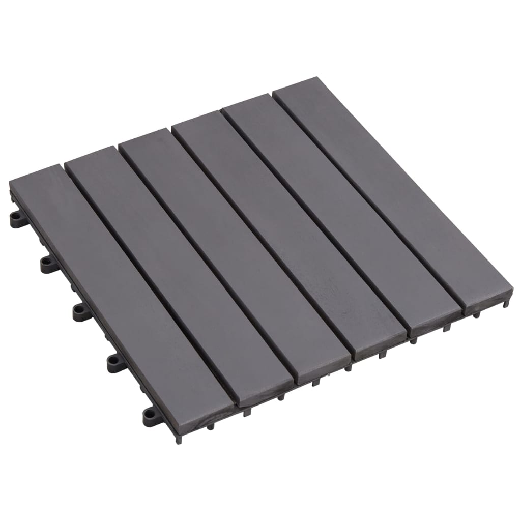 vidaXL Pločice za trijem 10 kom sive 30 x 30 cm masivno bagremovo drvo - cover