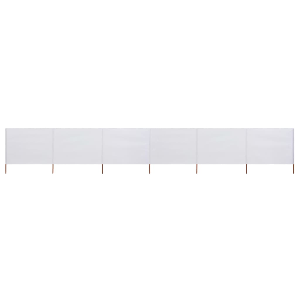 vidaXL Vjetrobran sa 6 panela od tkanine 800 x 160 cm pješčano bijeli - cover
