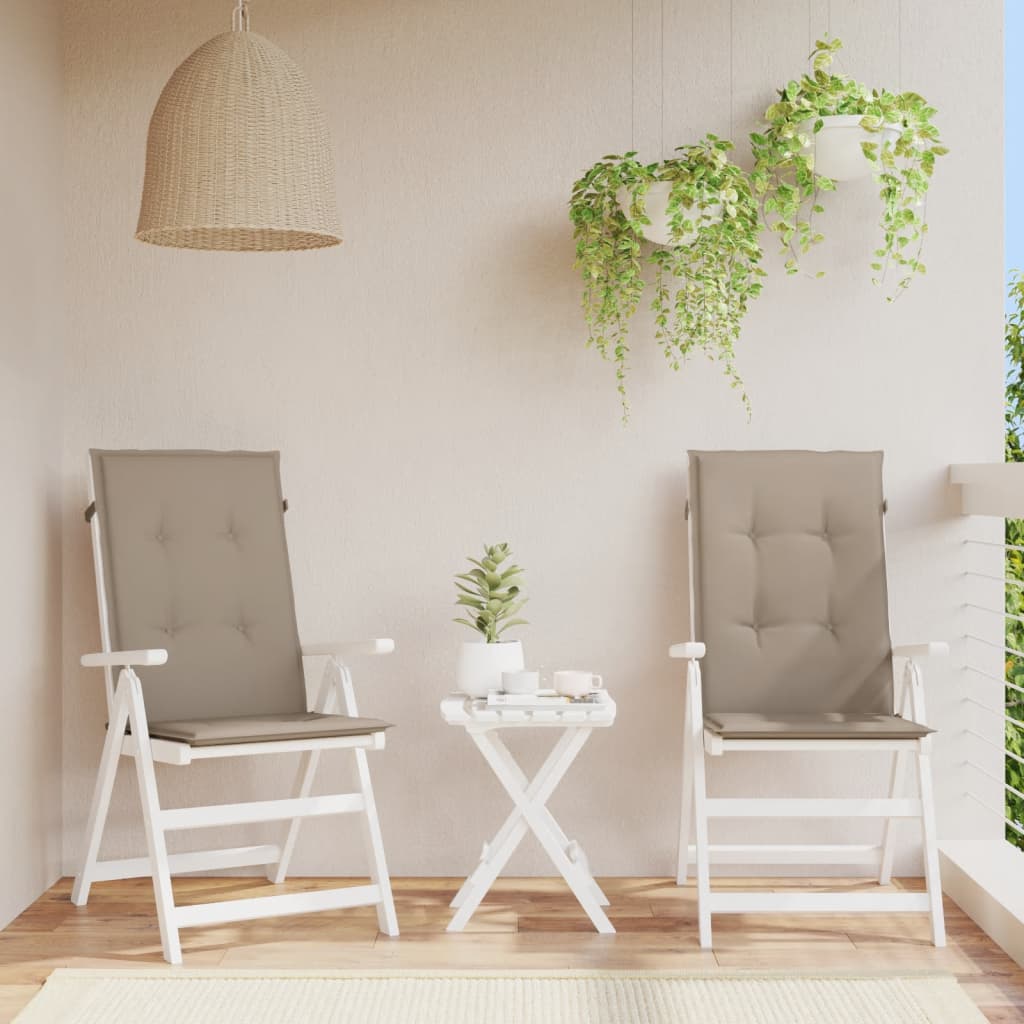 vidaXL Jastuci za vrtne stolice 2 kom smeđesivi 120x50x3 cm od tkanine - cover