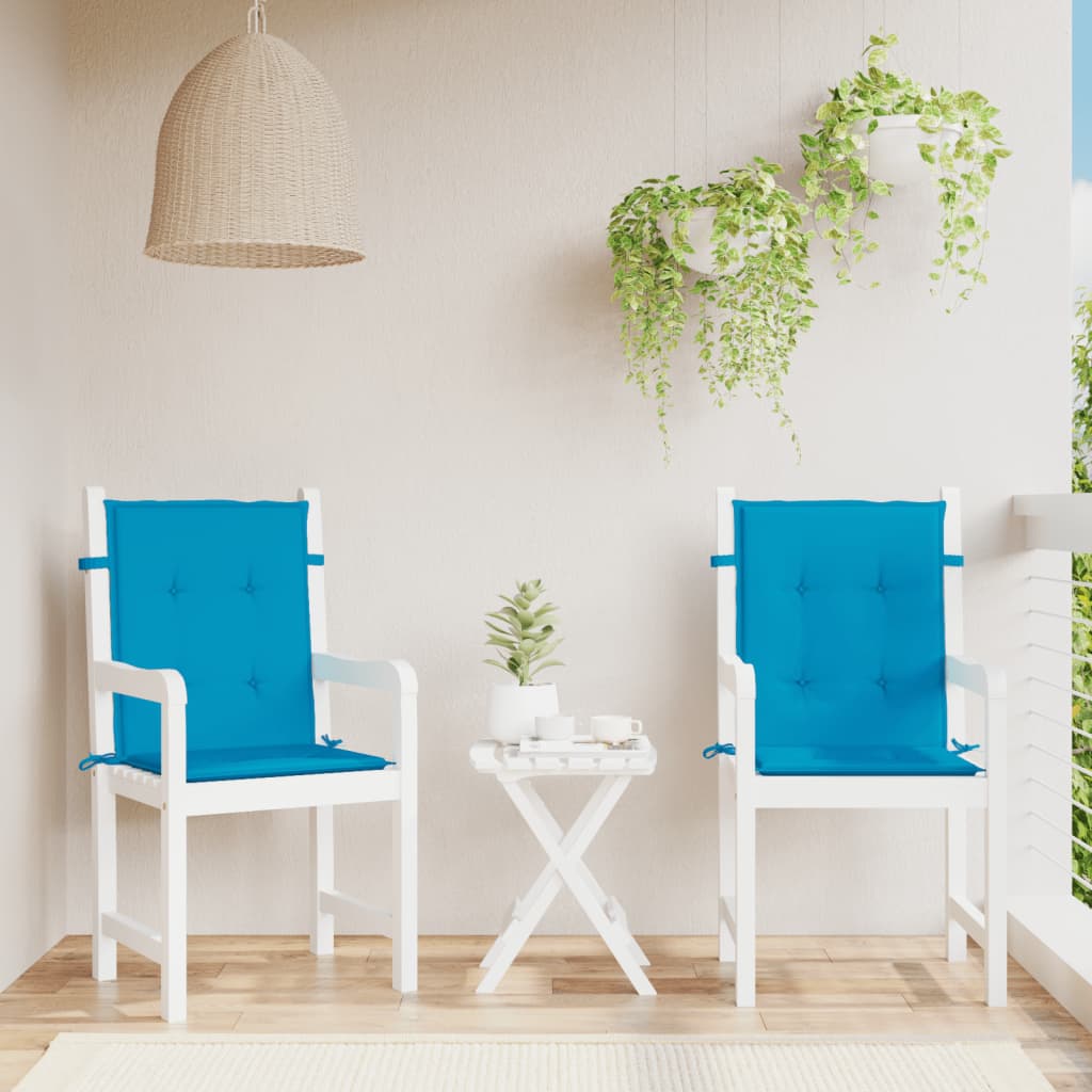 vidaXL Jastuci za vrtne stolice 2 kom plavi 100 x 50 x 3 cm od tkanine - cover