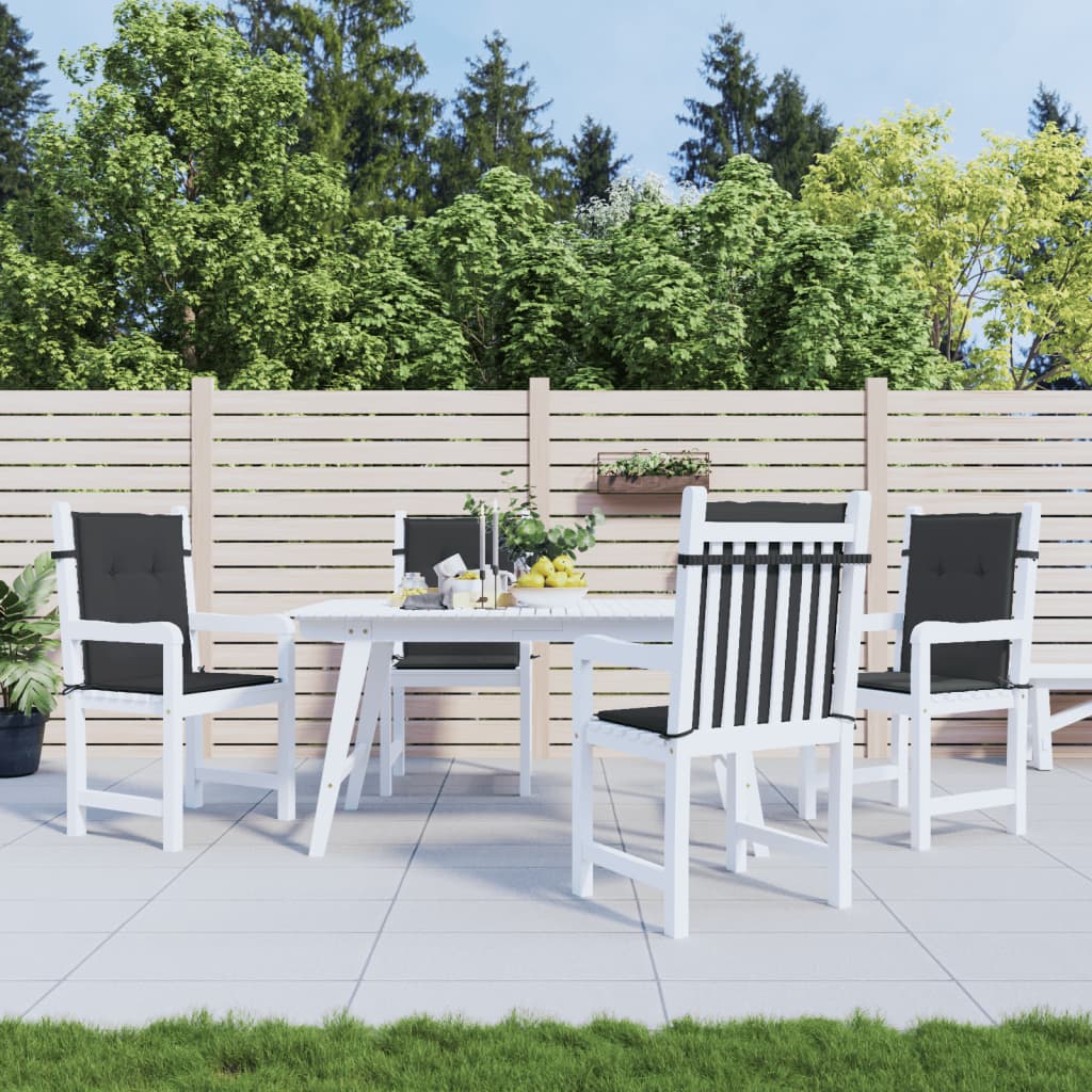 vidaXL Jastuci za vrtne stolice 4 kom crni 100 x 50 x 3 cm od tkanine - cover