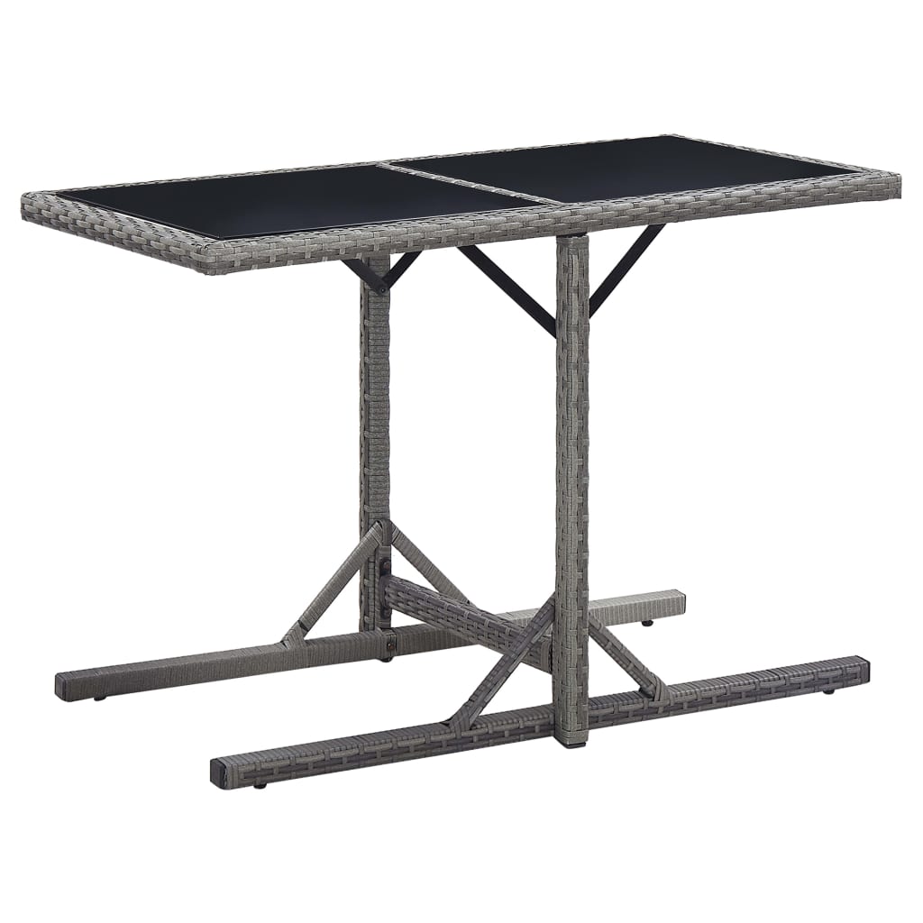 vidaXL Vrtni stol antracit 110 x 53 x 72 cm stakleni i poliratan - cover