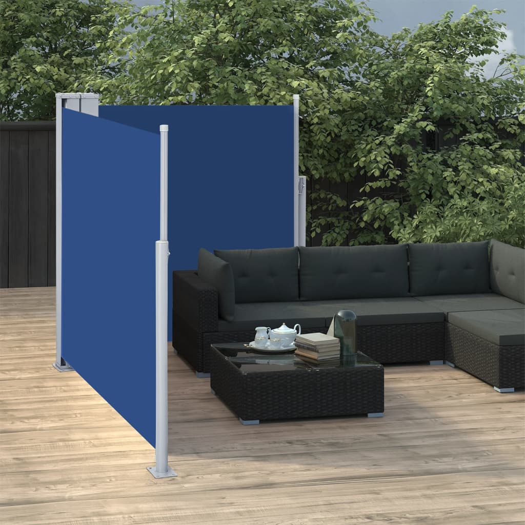vidaXL Uvlačiva bočna tenda 100 x 600 cm plava - cover
