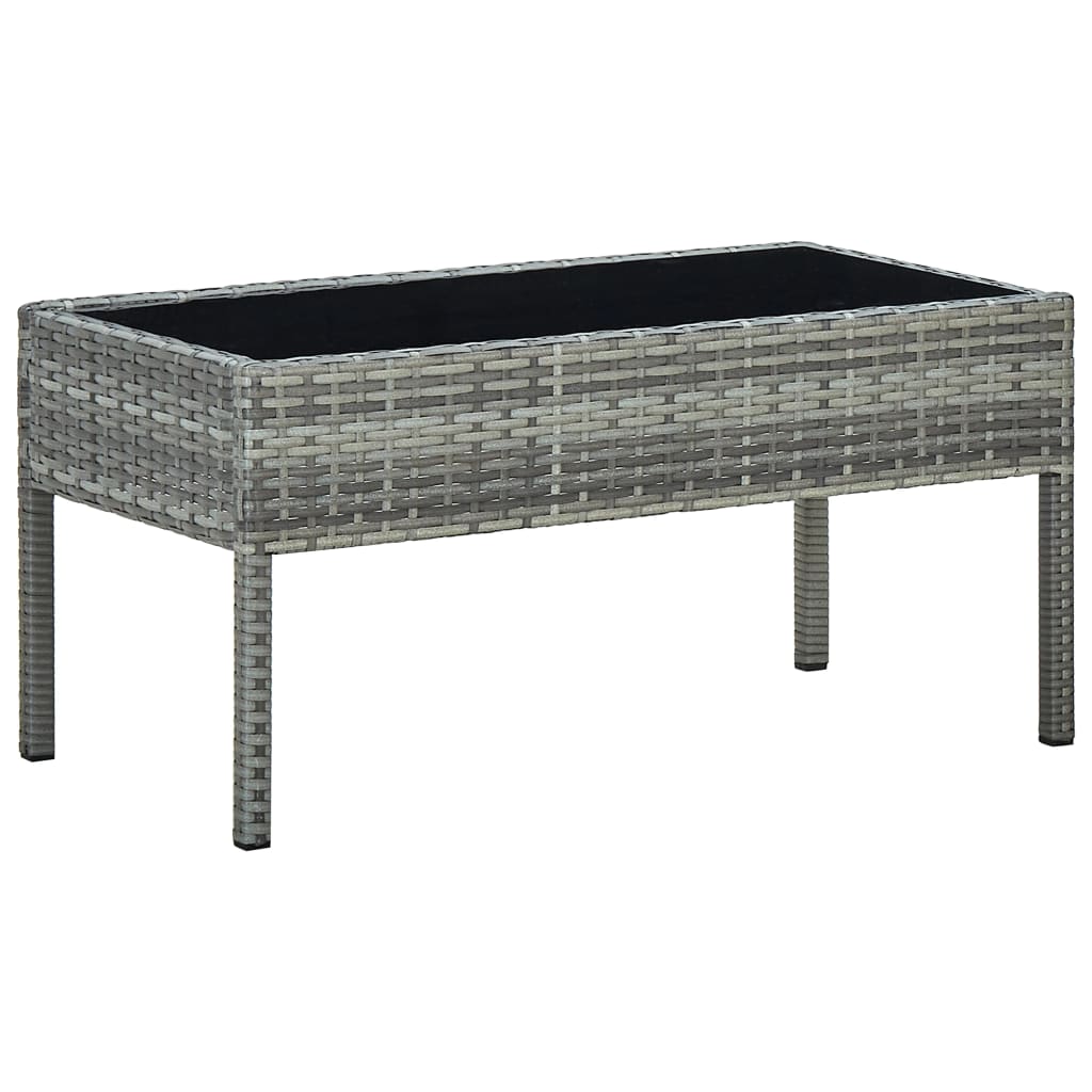 vidaXL Vrtni stol sivi 75 x 40 x 37 cm od poliratana - cover