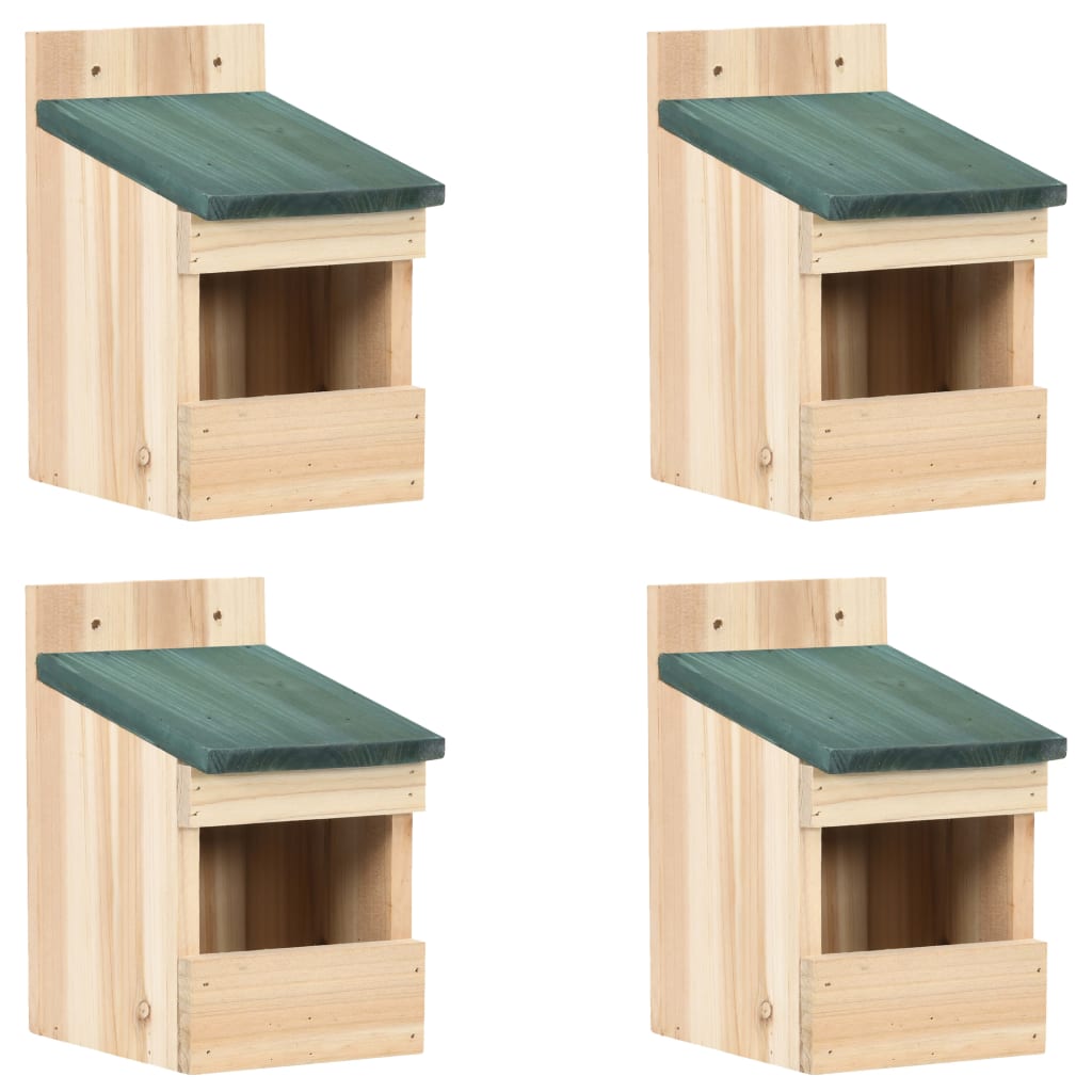 vidaXL Kućice za ptice 4 kom 12 x 16 x 20 cm od jelovine - cover