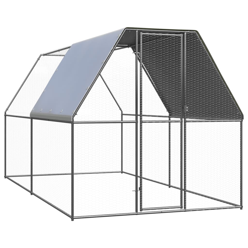 vidaXL Vanjski kavez za kokoši 2 x 4 x 2 m od pocinčanog čelika - cover