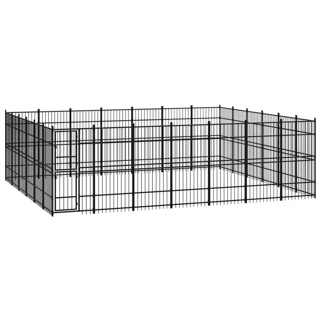 vidaXL Vanjski kavez za pse čelični 38,71 m² - cover