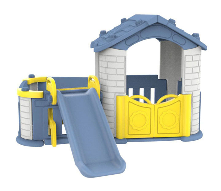 Dječja kućica 3u1 Blue Roof - plava - cover